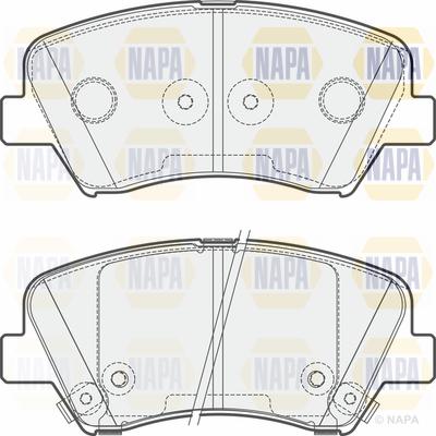 NAPA PBP7538 - Bremžu uzliku kompl., Disku bremzes autospares.lv