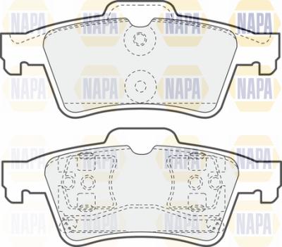 NAPA PBP7651 - Тормозные колодки, дисковые, комплект www.autospares.lv