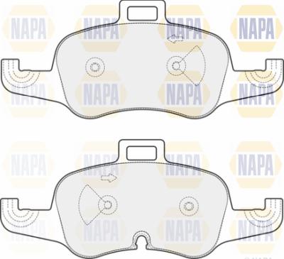 NAPA PBP7687 - Bremžu uzliku kompl., Disku bremzes www.autospares.lv