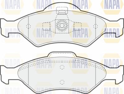 NAPA PBP7045 - Тормозные колодки, дисковые, комплект www.autospares.lv