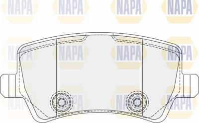 NAPA PBP7066 - Тормозные колодки, дисковые, комплект www.autospares.lv