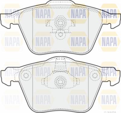 NAPA PBP7009 - Bremžu uzliku kompl., Disku bremzes www.autospares.lv