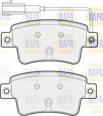 NAPA PBP7193 - Тормозные колодки, дисковые, комплект www.autospares.lv