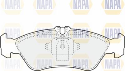 NAPA PBP7140 - Тормозные колодки, дисковые, комплект www.autospares.lv