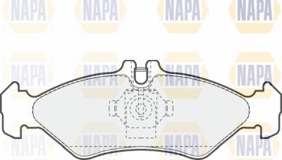 NAPA PBP7114 - Тормозные колодки, дисковые, комплект www.autospares.lv