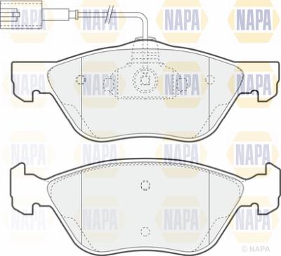 NAPA PBP7124 - Тормозные колодки, дисковые, комплект www.autospares.lv