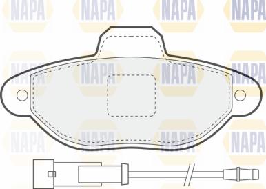 NAPA PBP7122 - Тормозные колодки, дисковые, комплект www.autospares.lv