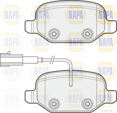 NAPA PBP7177 - Bremžu uzliku kompl., Disku bremzes autospares.lv