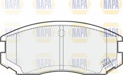 NAPA PBP7372 - Тормозные колодки, дисковые, комплект www.autospares.lv