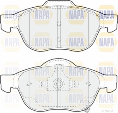 NAPA PBP7223 - Bremžu uzliku kompl., Disku bremzes autospares.lv