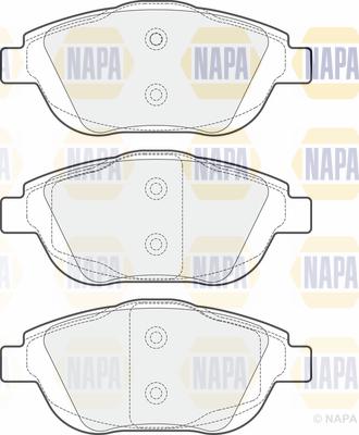 NAPA PBP7275 - Тормозные колодки, дисковые, комплект www.autospares.lv