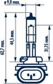 Narva 480423000 - Kvēlspuldze, Miglas lukturis www.autospares.lv