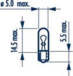 Narva 170403000 - Kvēlspuldze, Instrumentu paneļa apgaismojums www.autospares.lv