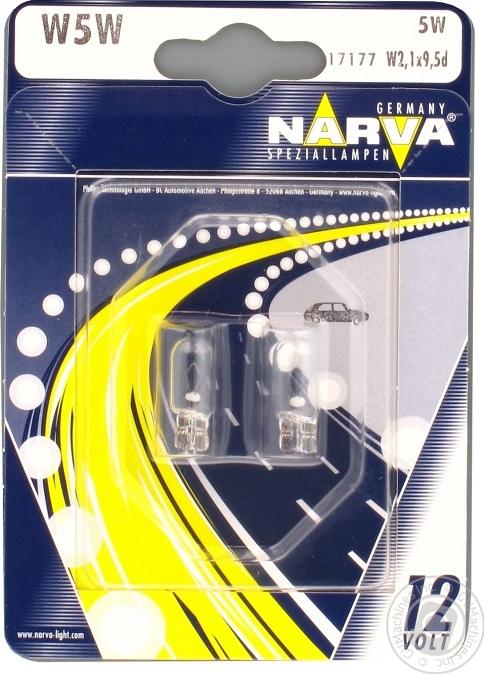 Narva 17177B2 - Лампа, мигающие / габаритные огни www.autospares.lv