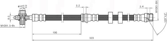 National NBH6052 - Bremžu šļūtene www.autospares.lv