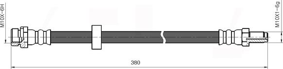 National NBH6064 - Brake Hose www.autospares.lv