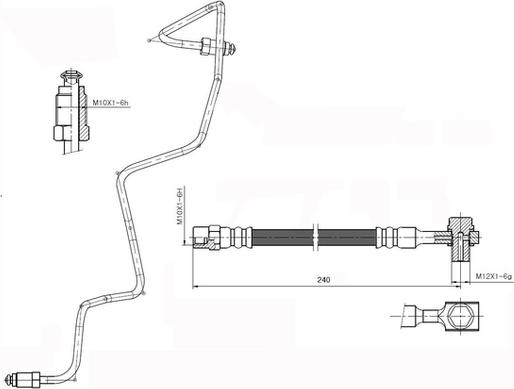 National NBH6081 - Bremžu šļūtene www.autospares.lv