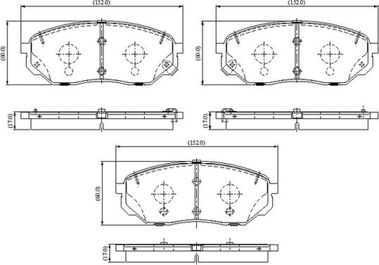 National NP3094 - Bremžu uzliku kompl., Disku bremzes www.autospares.lv