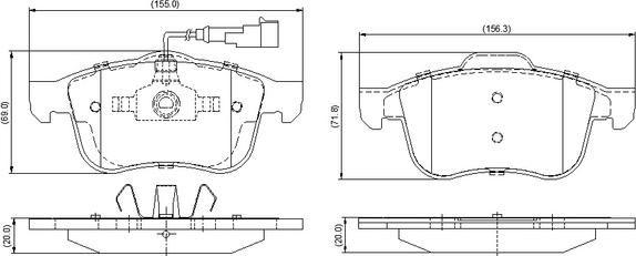 National NP3091 - Bremžu uzliku kompl., Disku bremzes www.autospares.lv