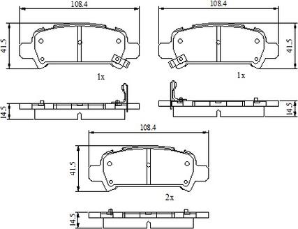 National NP3098 - Brake Pad Set, disc brake www.autospares.lv