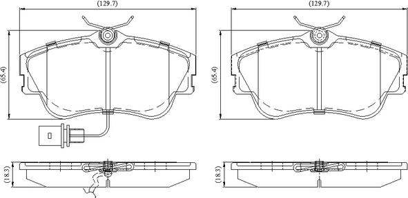 National NP3092 - Bremžu uzliku kompl., Disku bremzes www.autospares.lv