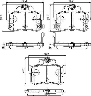 National NP3097 - Bremžu uzliku kompl., Disku bremzes www.autospares.lv