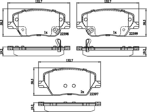 National NP3044 - Bremžu uzliku kompl., Disku bremzes www.autospares.lv