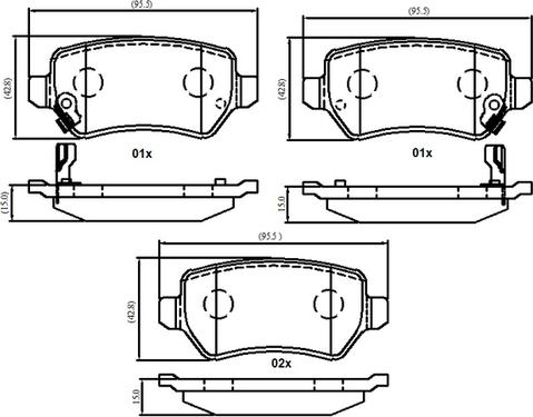 National NP3046 - Bremžu uzliku kompl., Disku bremzes www.autospares.lv