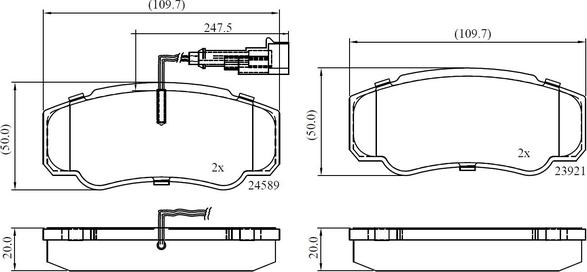 National NP3043 - Brake Pad Set, disc brake www.autospares.lv