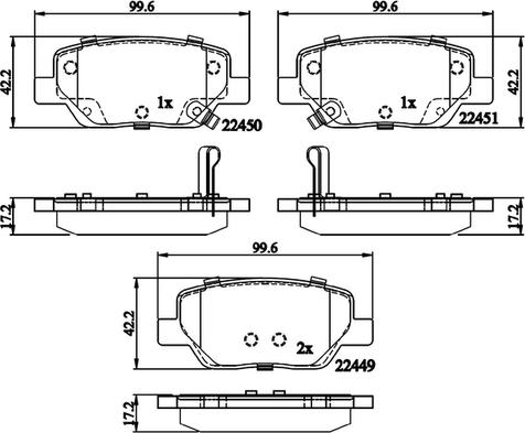 National NP3050 - Bremžu uzliku kompl., Disku bremzes www.autospares.lv