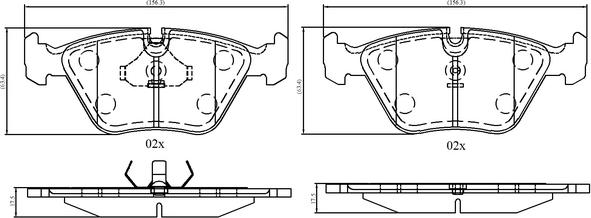 National NP3053 - Bremžu uzliku kompl., Disku bremzes www.autospares.lv