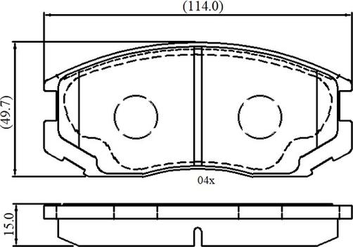 National NP3052 - Bremžu uzliku kompl., Disku bremzes www.autospares.lv