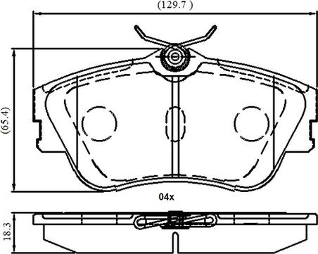 National NP3057 - Bremžu uzliku kompl., Disku bremzes autospares.lv