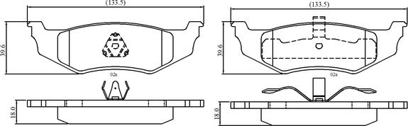 National NP3064 - Bremžu uzliku kompl., Disku bremzes www.autospares.lv