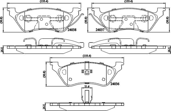 NATIONAL NP3065 - Bremžu uzliku kompl., Disku bremzes autospares.lv