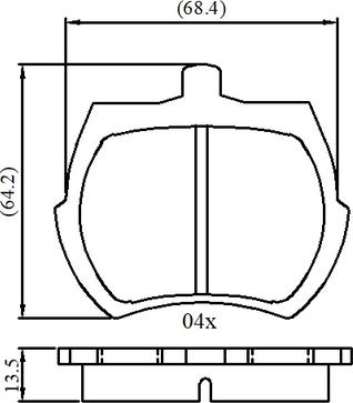 BENDIX 571212 - Bremžu uzliku kompl., Disku bremzes www.autospares.lv