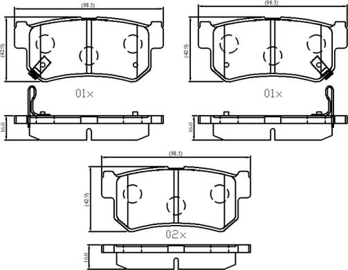 National NP3060 - Тормозные колодки, дисковые, комплект www.autospares.lv