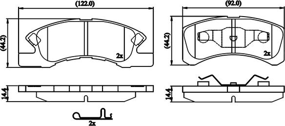 National NP3062 - Bremžu uzliku kompl., Disku bremzes www.autospares.lv