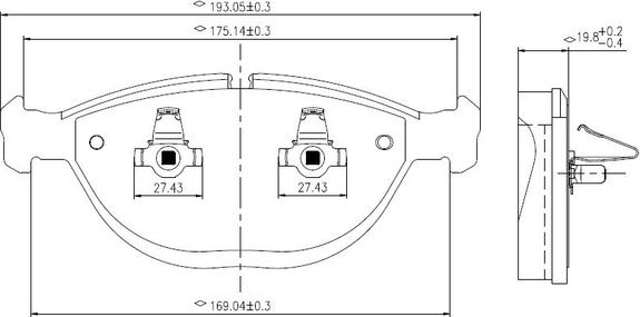 National NP3004 - Bremžu uzliku kompl., Disku bremzes www.autospares.lv