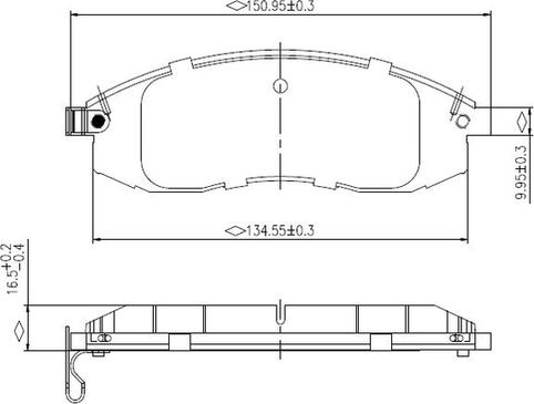 National NP3005 - Brake Pad Set, disc brake www.autospares.lv