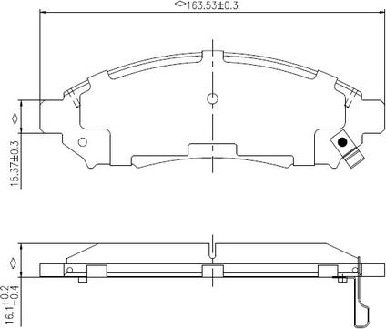 National NP3002 - Bremžu uzliku kompl., Disku bremzes www.autospares.lv