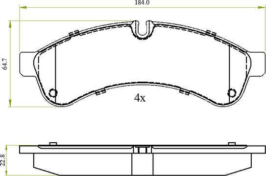 National NP3010 - Bremžu uzliku kompl., Disku bremzes www.autospares.lv