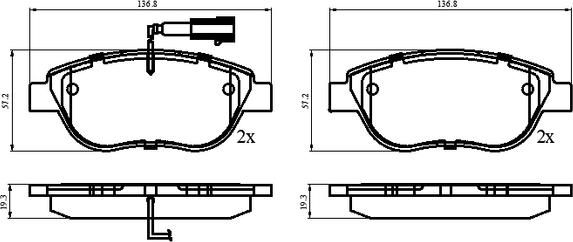 National NP3012 - Тормозные колодки, дисковые, комплект www.autospares.lv