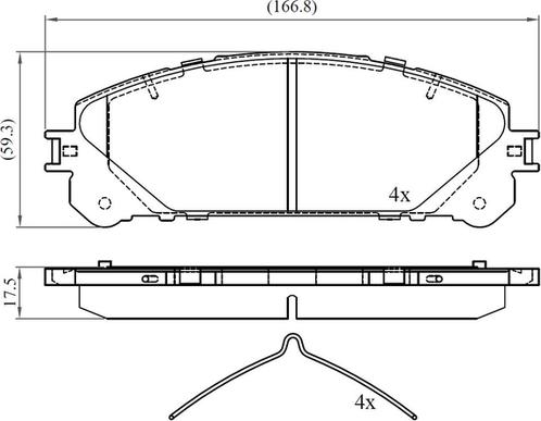 National NP3089 - Bremžu uzliku kompl., Disku bremzes www.autospares.lv