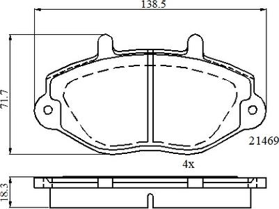 National NP3085 - Bremžu uzliku kompl., Disku bremzes www.autospares.lv