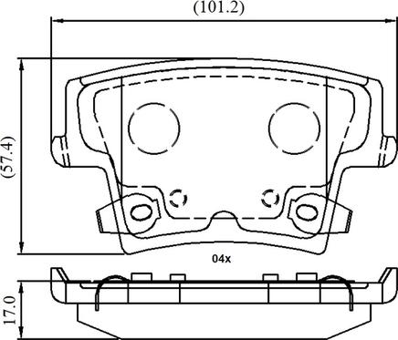 National NP3080 - Bremžu uzliku kompl., Disku bremzes www.autospares.lv