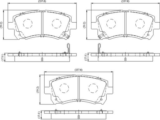 NATIONAL NP3087 - Bremžu uzliku kompl., Disku bremzes www.autospares.lv