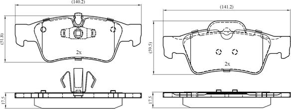 National NP3033 - Bremžu uzliku kompl., Disku bremzes www.autospares.lv