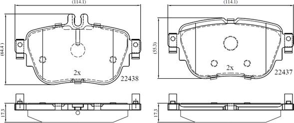 National NP3037 - Bremžu uzliku kompl., Disku bremzes www.autospares.lv