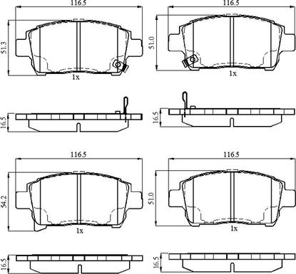 National NP3025 - Тормозные колодки, дисковые, комплект www.autospares.lv